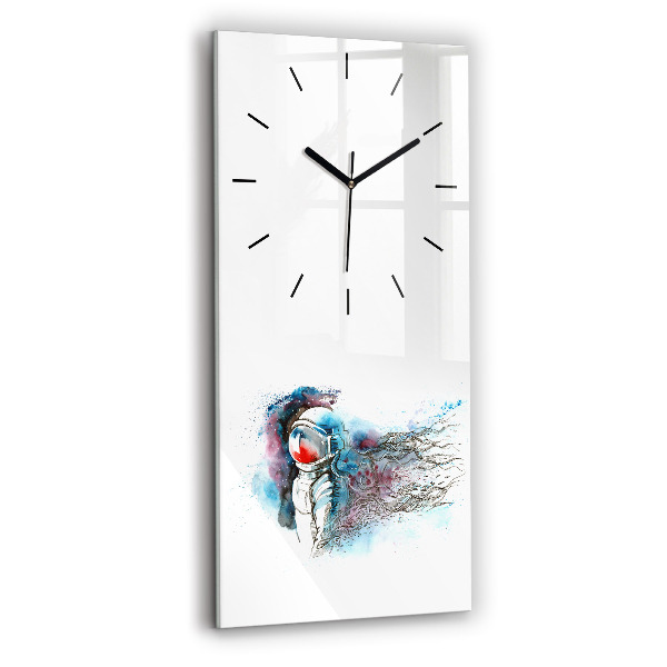 Horloge rectangulaire verticale Abstraction des astronautes