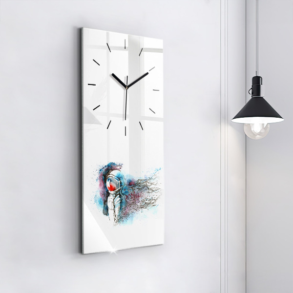 Horloge rectangulaire verticale Abstraction des astronautes