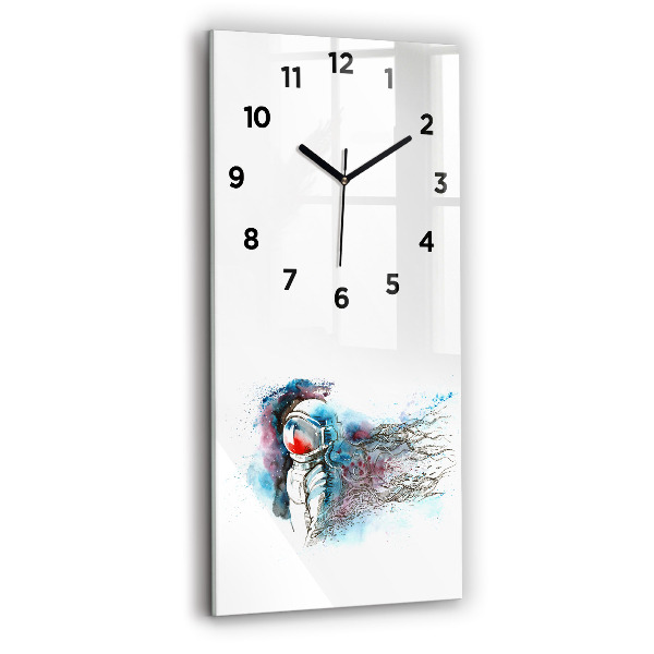 Horloge rectangulaire verticale Abstraction des astronautes