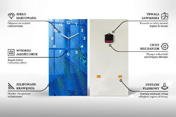 Horloge rectangulaire verticale Œil de mer