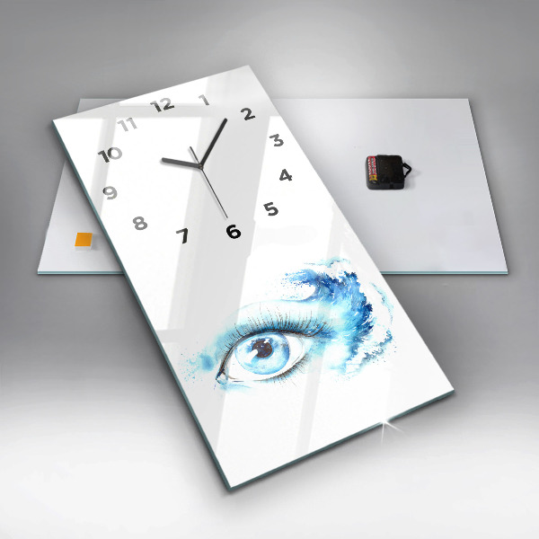 Horloge rectangulaire verticale Œil de mer