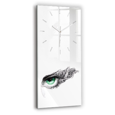 Horloge rectangulaire verticale 'Abstraction de l''œil humain'