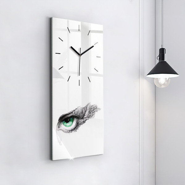 Horloge rectangulaire verticale 'Abstraction de l''œil humain'