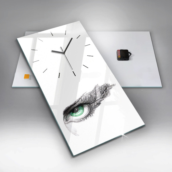 Horloge rectangulaire verticale 'Abstraction de l''œil humain'