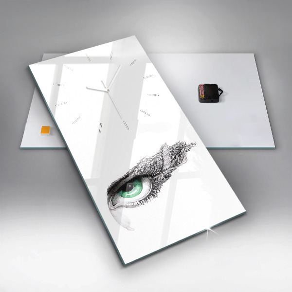 Horloge rectangulaire verticale 'Abstraction de l''œil humain'