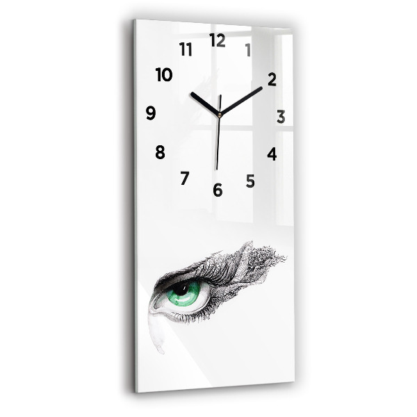 Horloge rectangulaire verticale 'Abstraction de l''œil humain'