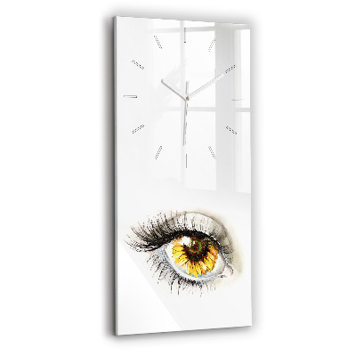 Horloge rectangulaire verticale 'Fleur de tournesol dans l''œil'