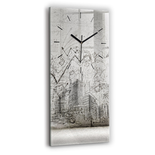 Horloge rectangulaire verticale Croquis de la ville