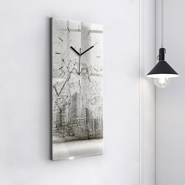 Horloge rectangulaire verticale Croquis de la ville