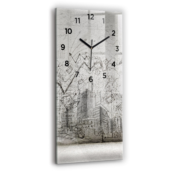 Horloge rectangulaire verticale Croquis de la ville