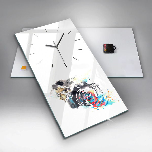 Horloge rectangulaire verticale Femme photographe