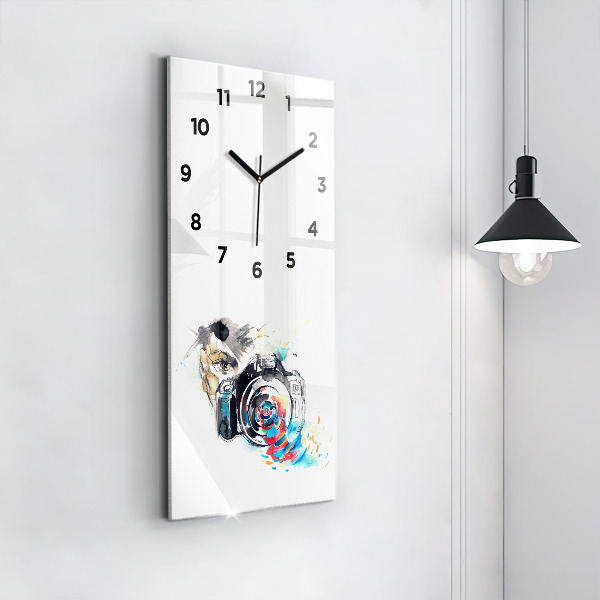 Horloge rectangulaire verticale Femme photographe