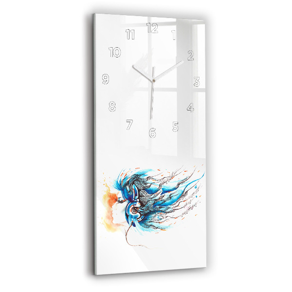 Horloge rectangulaire verticale 'Illustration d''un combiné'