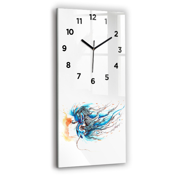 Horloge rectangulaire verticale 'Illustration d''un combiné'
