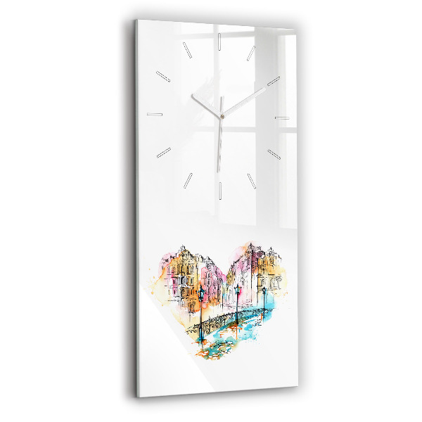 Horloge rectangulaire verticale Architecture peinte