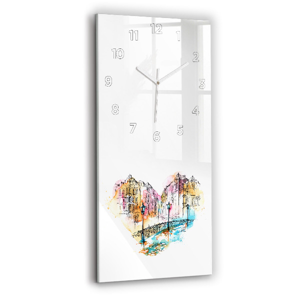 Horloge rectangulaire verticale Architecture peinte