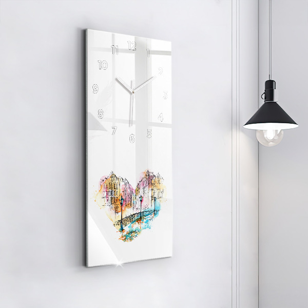 Horloge rectangulaire verticale Architecture peinte