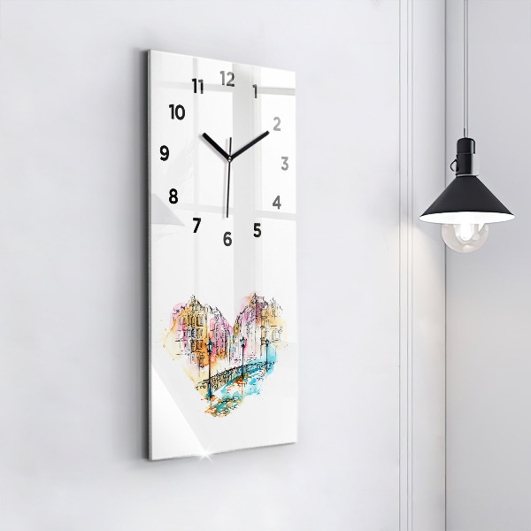 Horloge rectangulaire verticale Architecture peinte