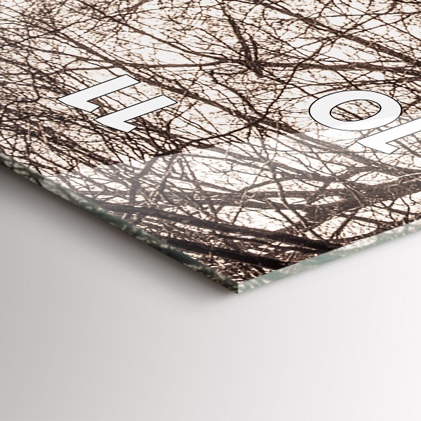 Horloge rectangulaire verticale Chemin forestier en sépia