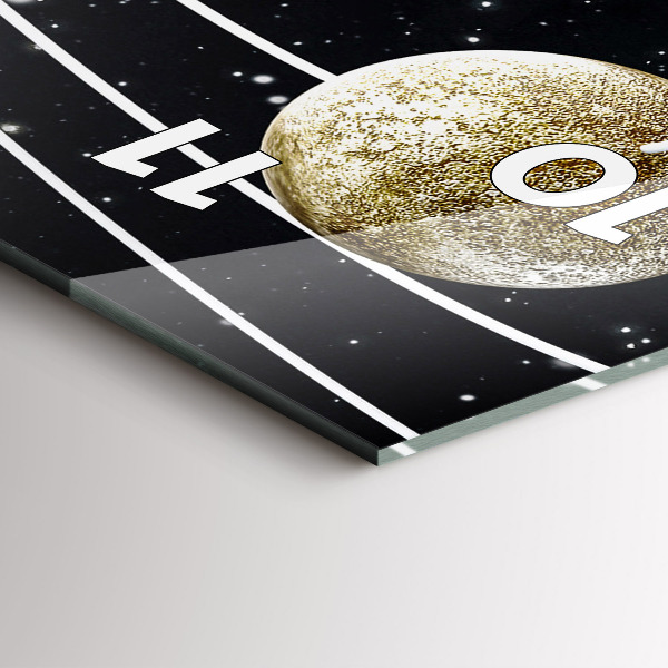 Horloge rectangulaire verticale Le système solaire