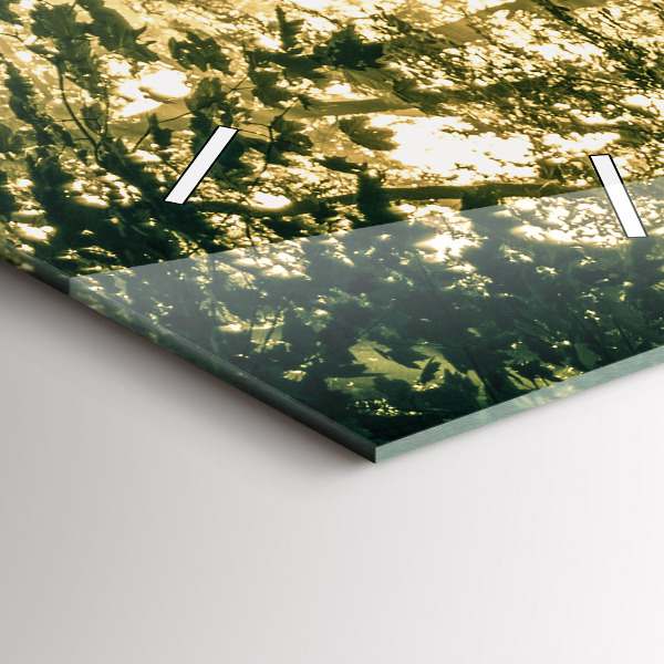 Horloge rectangulaire verticale Forêt des rayons du soleil