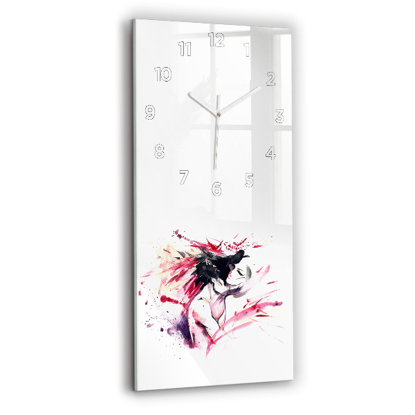 Horloge rectangulaire verticale 'L''abstraction des amoureux'