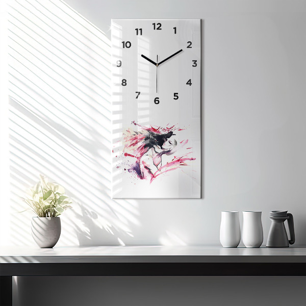 Horloge rectangulaire verticale 'L''abstraction des amoureux'