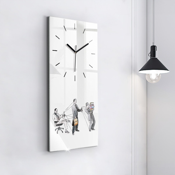 Horloge rectangulaire verticale Les marionnettes