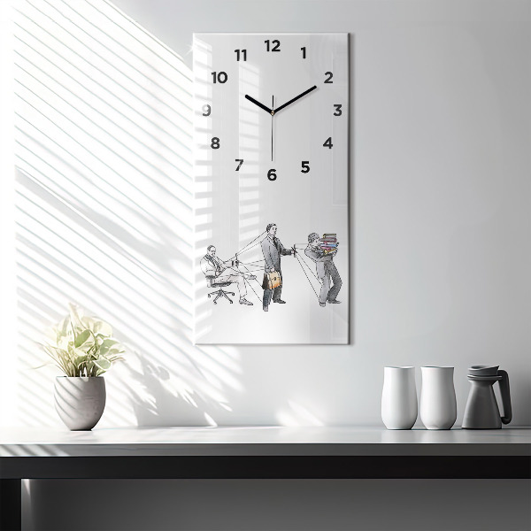 Horloge rectangulaire verticale Les marionnettes
