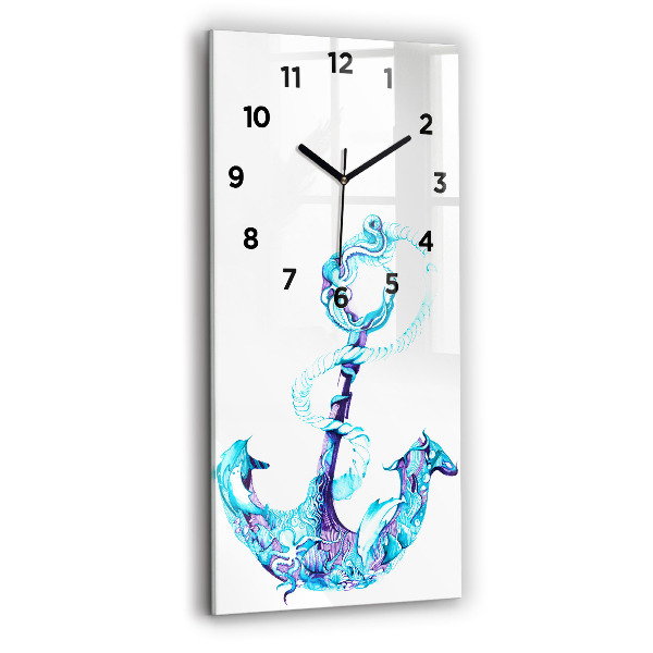 Horloge rectangulaire verticale ancre flottante