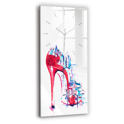 Horloge rectangulaire verticale Talon rouge