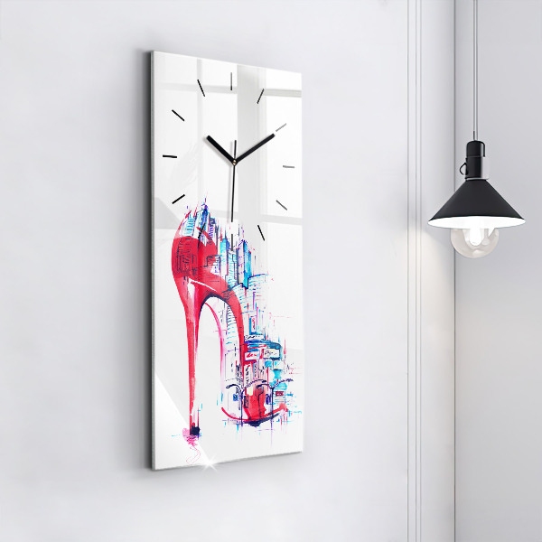 Horloge rectangulaire verticale Talon rouge