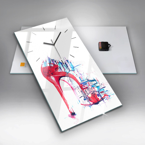 Horloge rectangulaire verticale Talon rouge