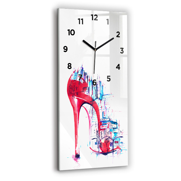 Horloge rectangulaire verticale Talon rouge