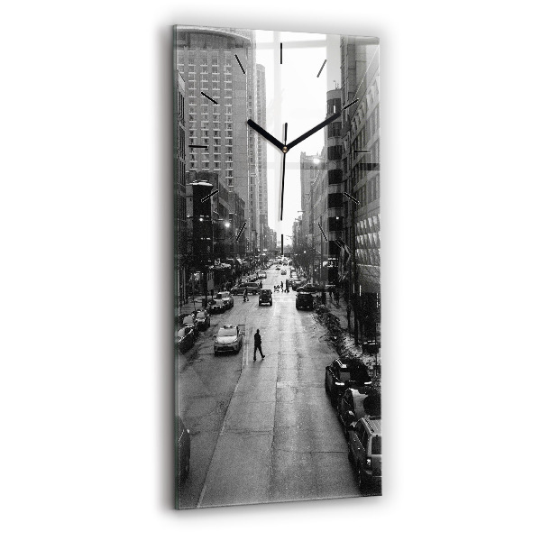 Horloge rectangulaire verticale Les rues de la ville de Chicago