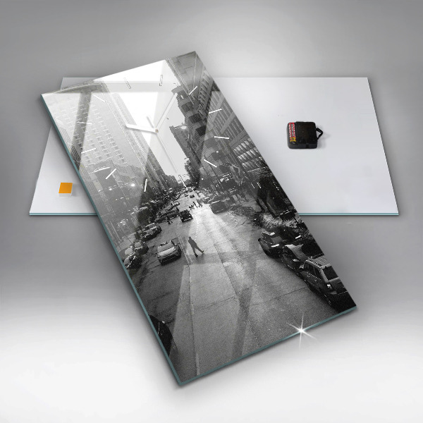 Horloge rectangulaire verticale Les rues de la ville de Chicago