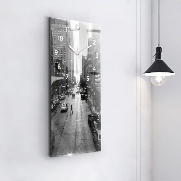 Horloge rectangulaire verticale Les rues de la ville de Chicago