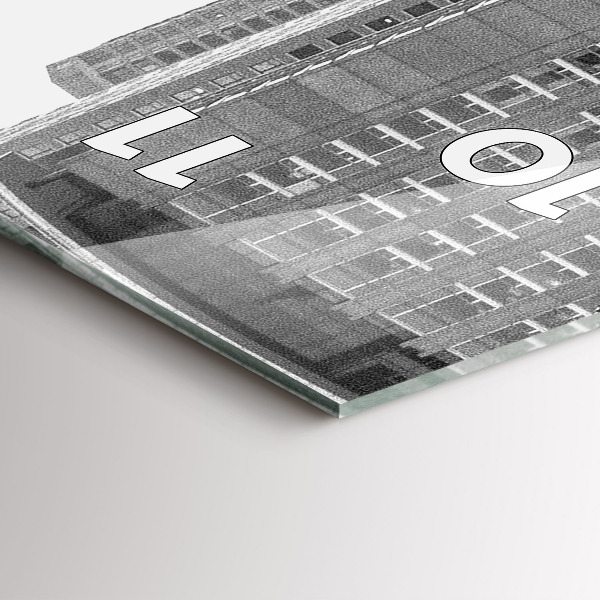 Horloge rectangulaire verticale Les rues de la ville de Chicago