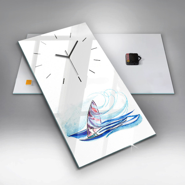 Horloge rectangulaire verticale Planche de surf