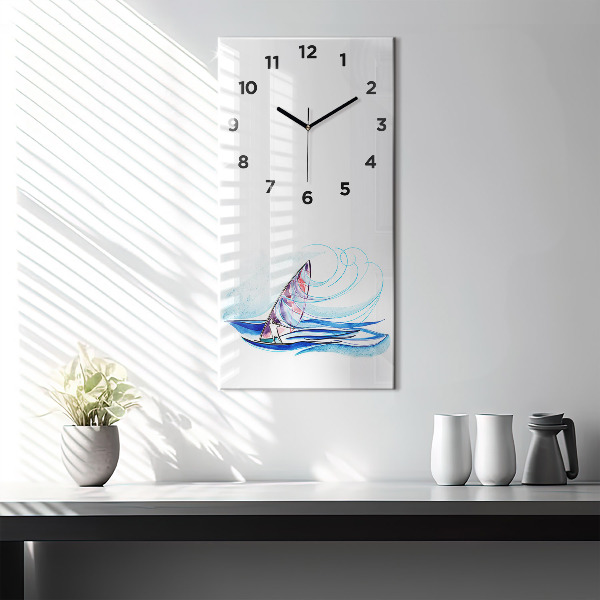 Horloge rectangulaire verticale Planche de surf