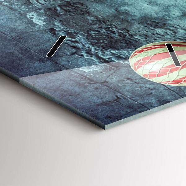 Horloge rectangulaire verticale Ballons peints