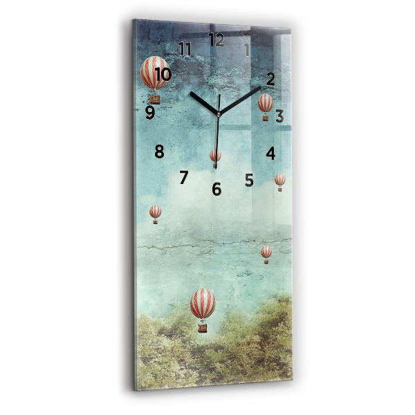 Horloge rectangulaire verticale Ballons peints
