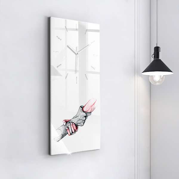 Horloge rectangulaire verticale Se tenir la main