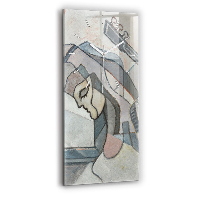 Horloge rectangulaire verticale Peinture abstraite