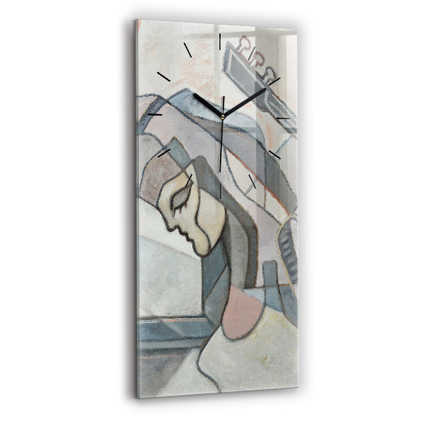 Horloge rectangulaire verticale Peinture abstraite