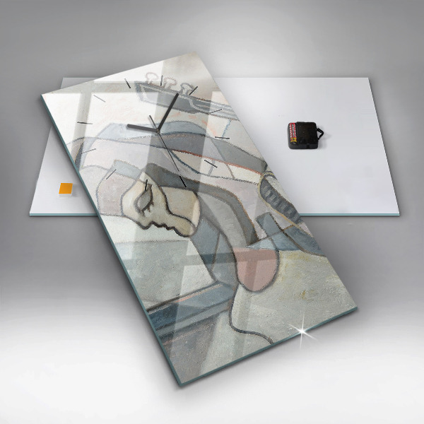 Horloge rectangulaire verticale Peinture abstraite