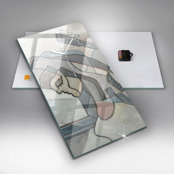 Horloge rectangulaire verticale Peinture abstraite