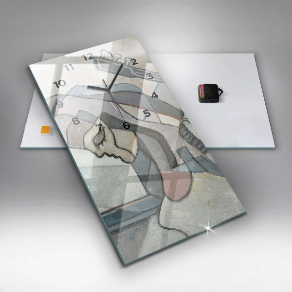 Horloge rectangulaire verticale Peinture abstraite