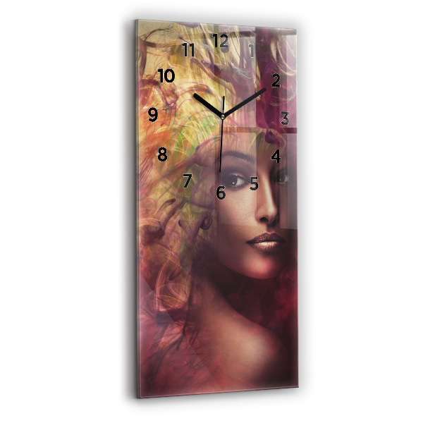 Horloge rectangulaire verticale 'Portrait d''une femme'