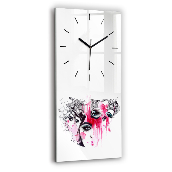 Horloge rectangulaire verticale 'Les multiples visages de l''abstraction'